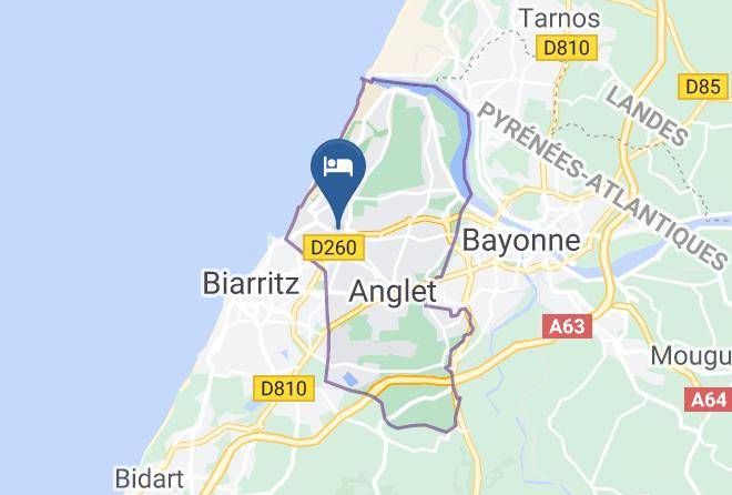 Pyrenees Atlantiques - Chambre D'hotes Les Hortensias Anglet Maps