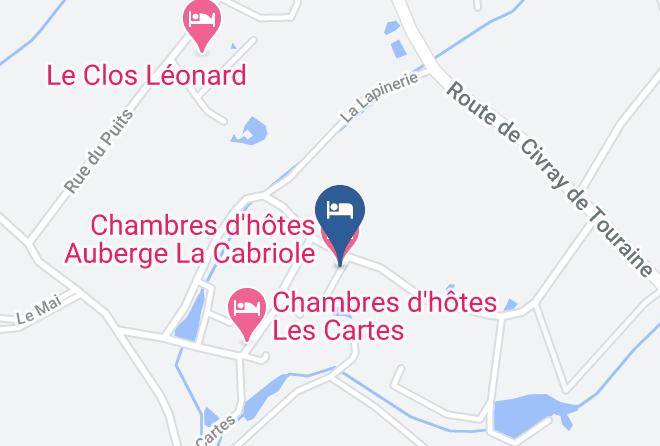 Indre Et Loire - Chambres D'hotes Auberge La Cabriole Maps