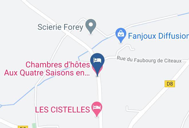 Cote D Or - Chambres D'hotes Aux Quatre Saisons En Bourgogne Maps
