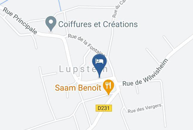 Bas Rhin - Chambres D'hotes Chez Francine Maps