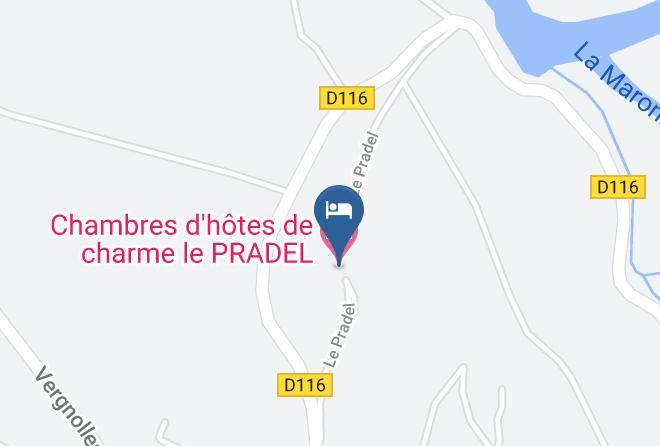 Chambres D'hotes De Charme Le Pradel Map