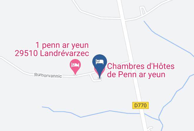 Finistere - Chambres D'hotes De Penn Ar Yeun Maps