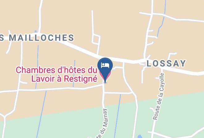 Indre Et Loire - Chambres D'hotes Du Lavoir A Restigne Maps