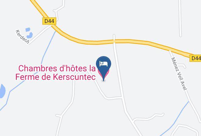 Finistere - Chambres D'hotes La Ferme De Kerscuntec Maps