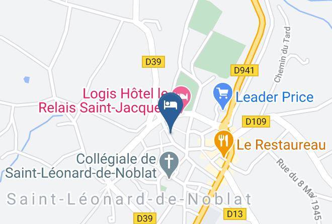 Haute Vienne - Chambres D'hotes La Rapiette De Noblat Maps