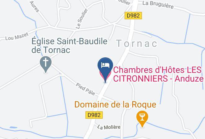 Gard - Chambres D'hotes Les Citronniers Anduze Maps