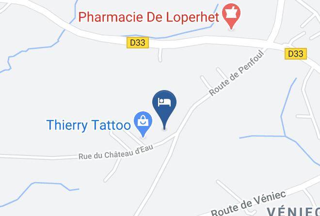 Finistere - Chambres D'hotes Loperhet Maps