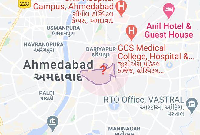 Ahmadabad - Chandralok Hotel Maps