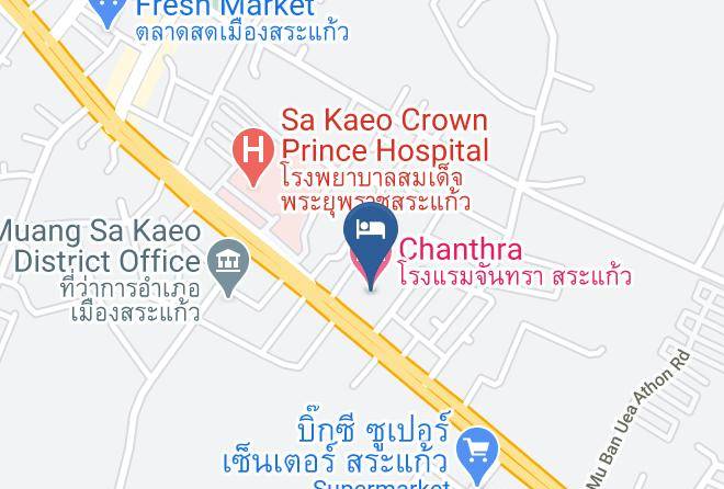 Amphoe Mueang Sa Kaeo - Chanthra Hotel Maps