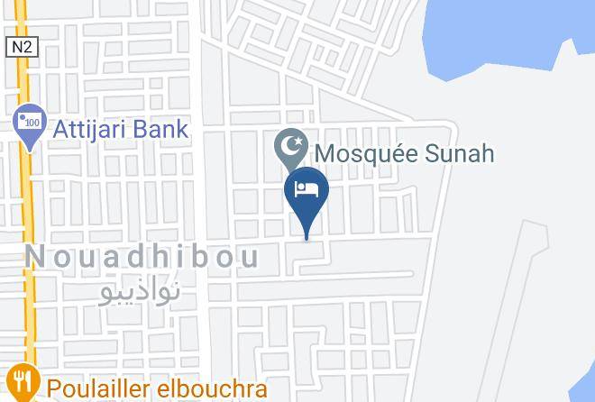 Nouadhibou - Char3 Hotel Mesbaha Daoud Maps