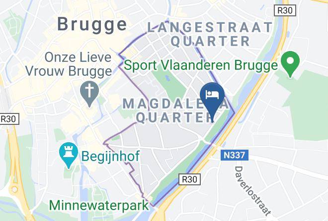 West Flanders - Charme Brugge B&b Maps