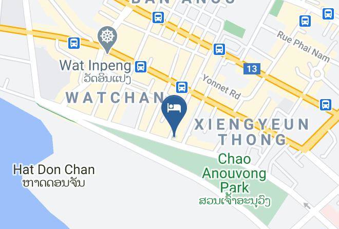 Vientiane - Charming Riverside Hotel Maps