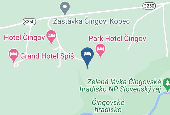 Spisska Nova Ves - Chata Sosna Cingov Slovensky Raj Maps