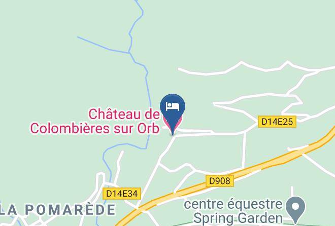 Chateau De Colombieres Sur Orb Map