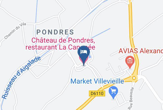Gard - Chateau De Pondres Restaurant La Canopee Maps