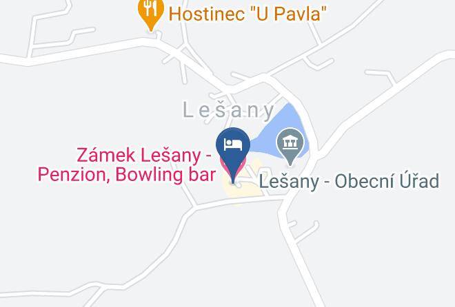 Benesov - Chateau Lesany Hotel Bowling Bar Maps