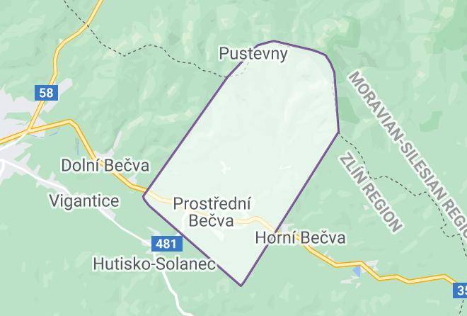 Vsetin - Chatu Pod Pustevnami Maps