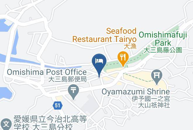 Imabari City - Chaume Ryokan Maps