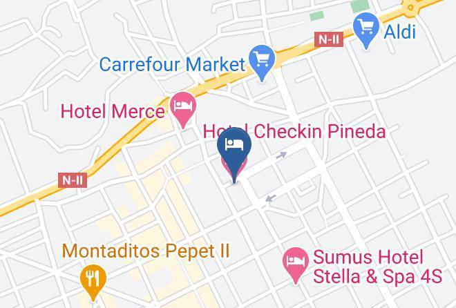Barcelona - Hotel Checkin Pineda Maps