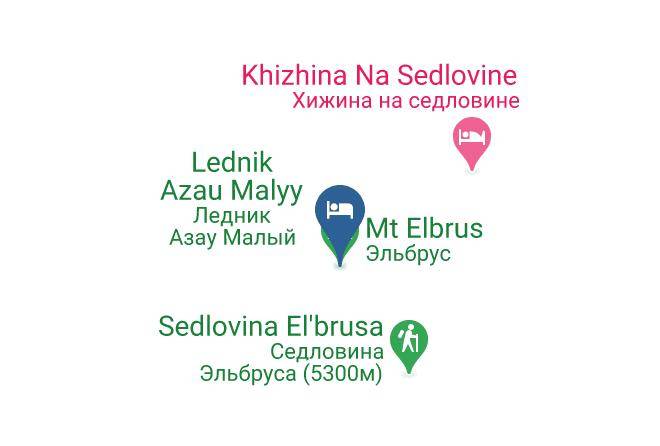 Elbrussky District - Cheeper Azau Maps