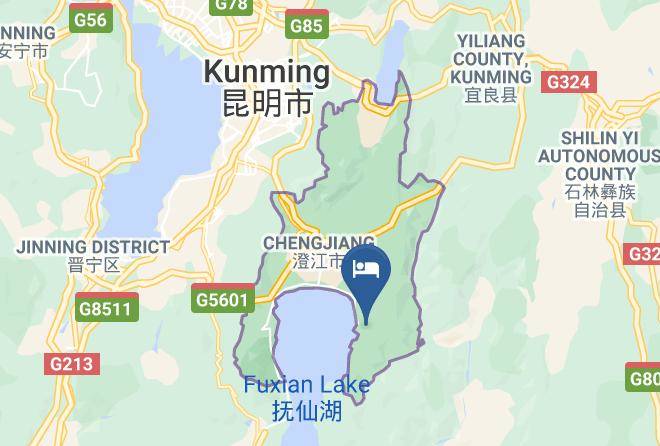 Chengjiang Fuxian Lake Sun Mountain Blue Bay Resort Map