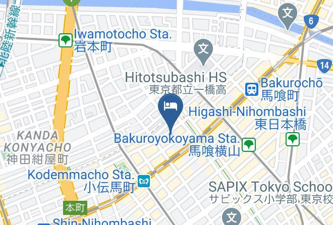 Chuo Ward - Cherry Blooming Tokyo Art Boutique Hotel Maps