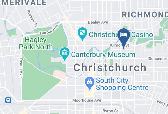 Christchurch - Chester Street Backpackers Long Term Accommodation Bbh Maps