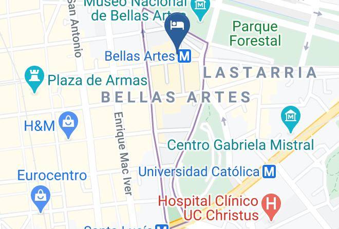 Santiago - Chile Bellas Artes Maps
