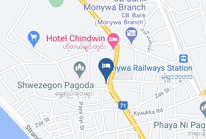Monywa - Chindwin Queen Hotel Maps