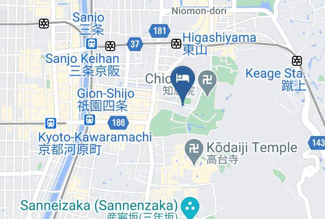 Kyoto City Higashiyama Ward - Chion In Wajun Kaikan Maps