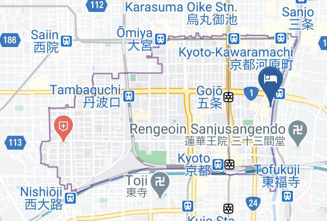 Kyoto City Shimogyo Ward - Chogeikan Maps