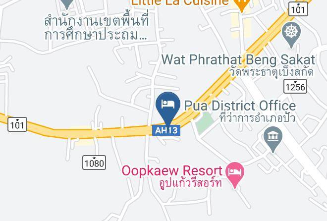 Amphoe Pua - Chomphoophukha Resort Maps