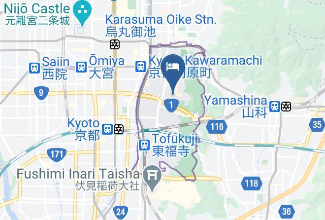 Kyoto City Higashiyama Ward - Choya Chawanzaka Machiya Residence Inn Maps