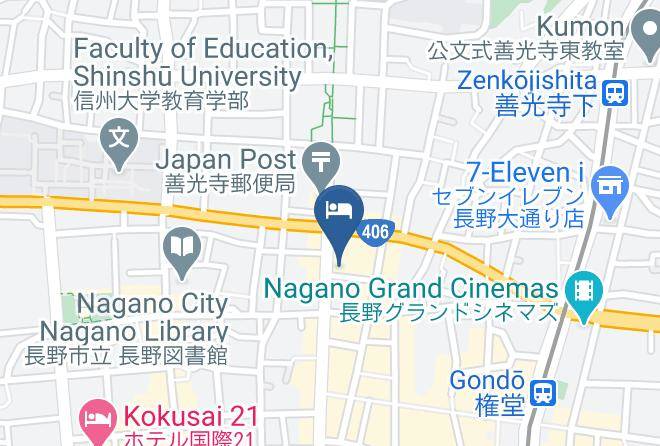 Nagano City - Chuoukan Shimizuya Ryokan Maps