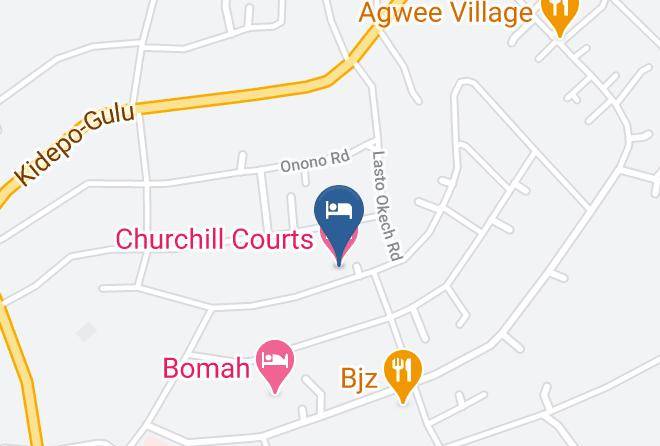 Gulu Municipality - Churchill Courts Hotel Maps