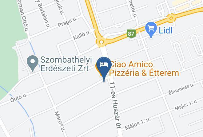 Szombathely - Hotel & Cafe Ciao Amico Maps