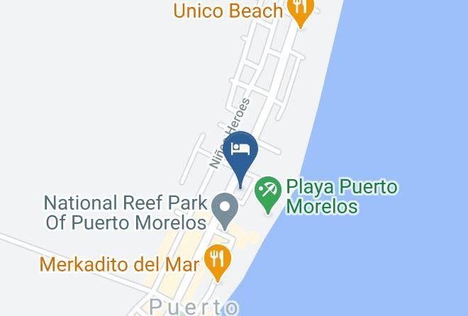 Puerto Morelos - Cielo Beach Hotel Puerto Morelos Maps