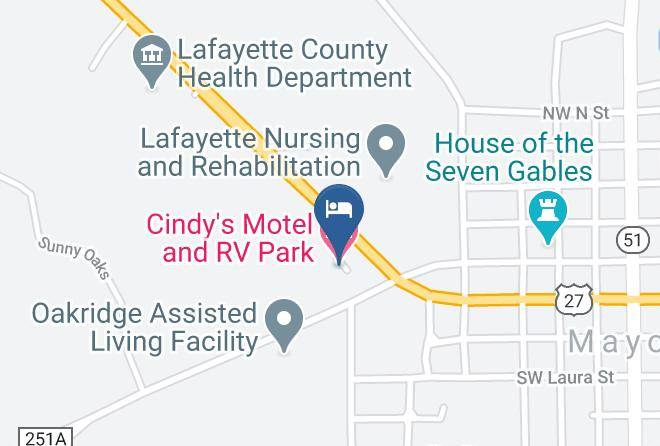 Lafayette - Cindy's Motel And Rv Park Maps