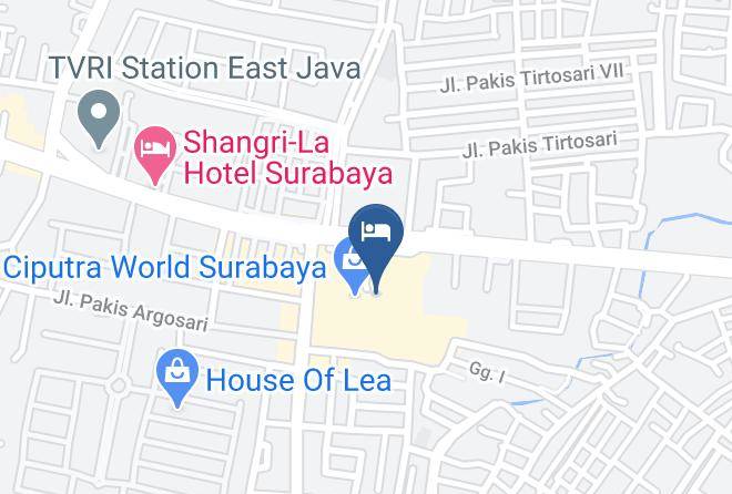Kota Surabaya - Ciputra World Hotel Surabaya Maps