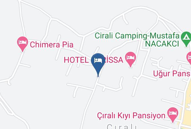 Antalya - Cirali Kus Yuvasi Pansiyon Manti Gozleme Maps