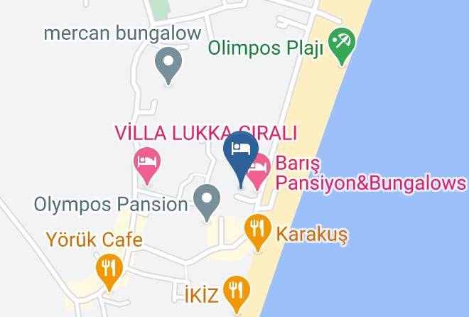 Antalya - Cirali Olympos Hotel Maps