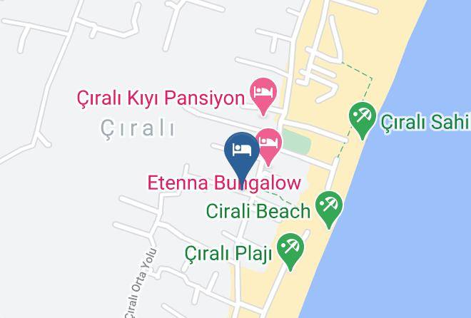 Antalya - Cirali Zakkum Bungalow Maps