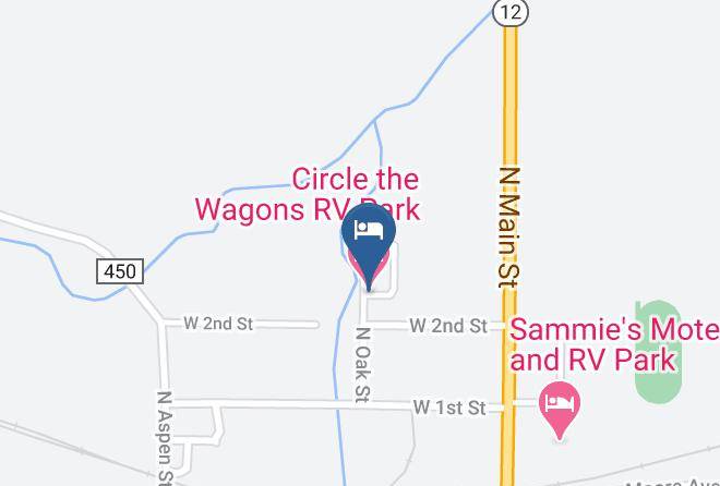 Huerfano - Circle The Wagons Rv Park Maps
