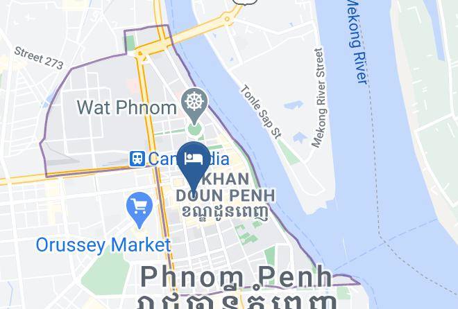 Doun Penh - Circuit Hotel And Cafe Maps