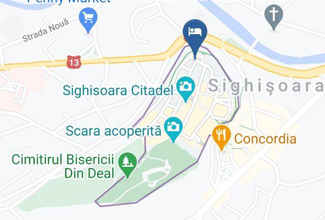 Citadel Park Apartment Map - Mures - Sighisoara