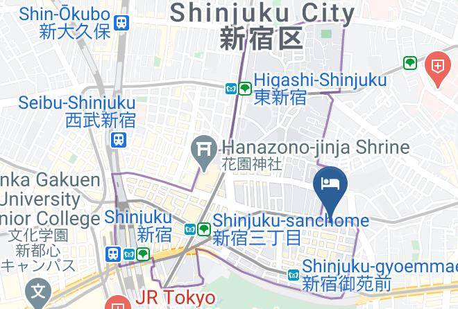 Shinjuku Ward - Citadines Shinjuku Tokyo Maps