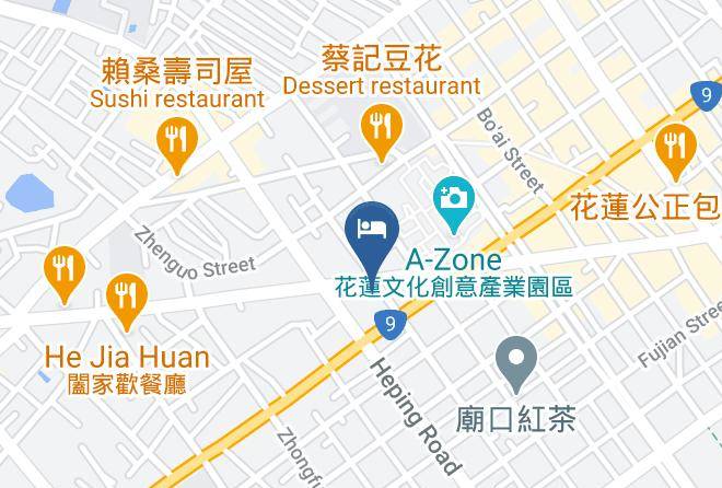 City Center Mapa - Taiwan - Hualiennty