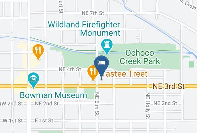 Crook - City Center Motel Prineville Maps