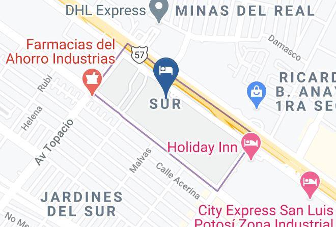 San Luis Potosi Sur 8 Jardines Del - City Express Suites San Luis Potosi Maps