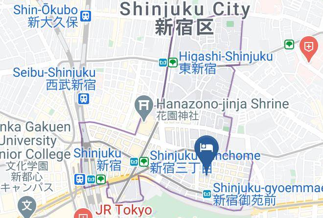 Shinjuku Ward - City Hotel N U T S Maps
